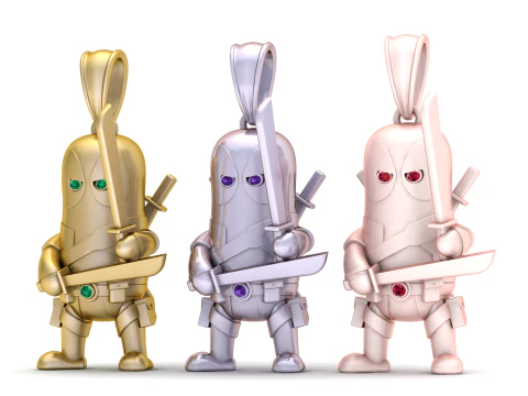 CIONDOLO IN ORO 3D Modello di stampa 3D