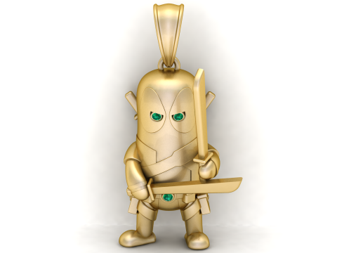 3D GOLD PENDANT 3D Print Model