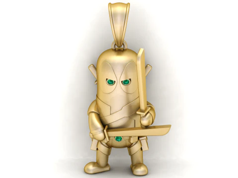 3D GOLD PENDANT 3D Print Model