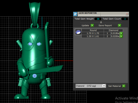 3D GOLD PENDANT 3D Print Model