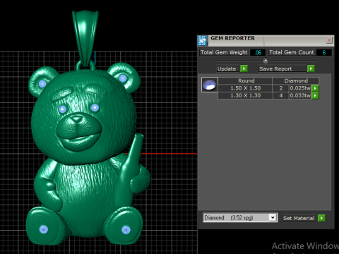 3D GOLD PENDANT 3D Print Model