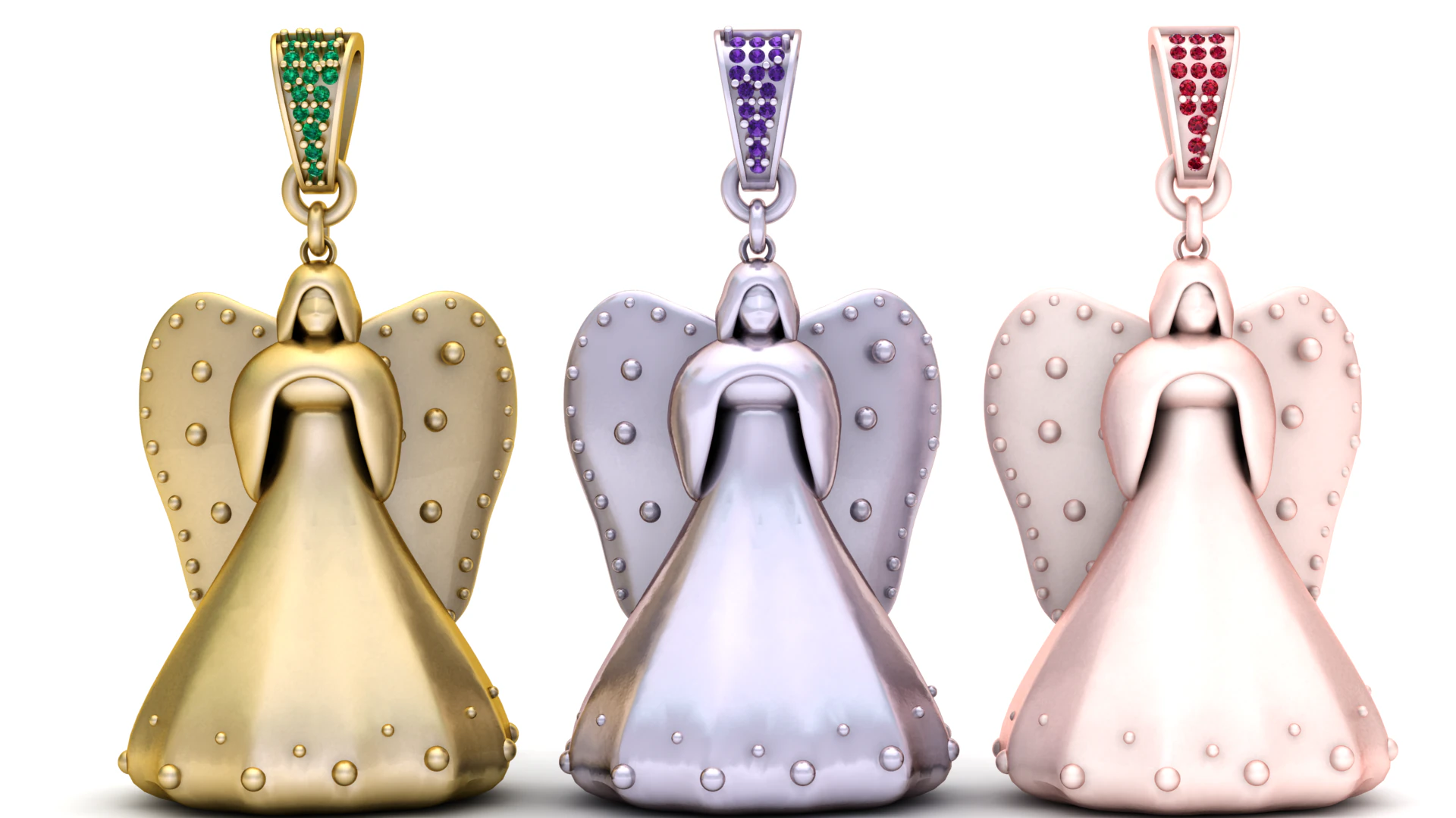 Queen Pendant 3D Print Model .c4d .max .obj .3ds .fbx .stl .blend 