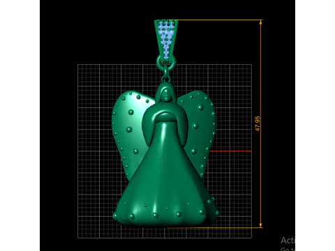 Queen Pendant 3D Print Model