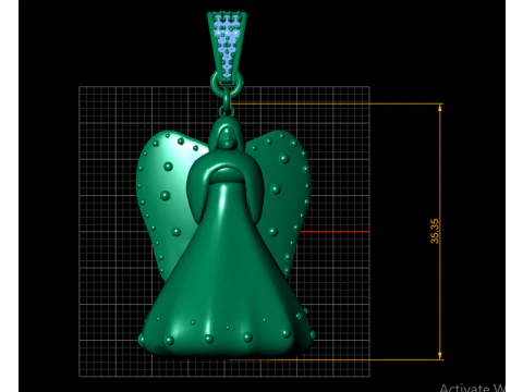 Queen Pendant 3D Print Model