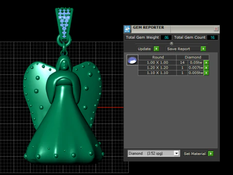 Queen Pendant 3D Print Model