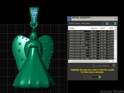Queen Pendant 3D Print Model