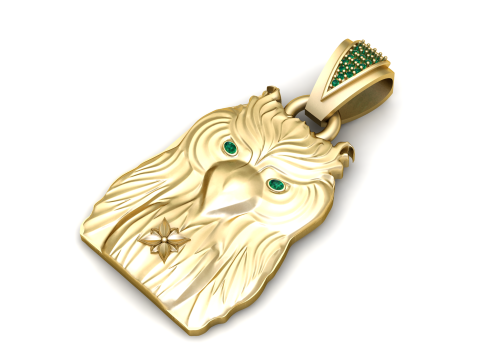 Owl gold PENDANT 3D Druckmodell