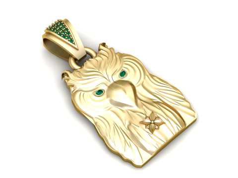 Owl gold PENDANT 3D Druckmodell