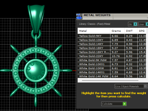 SHIP STARING PENDANT 3D Print Model