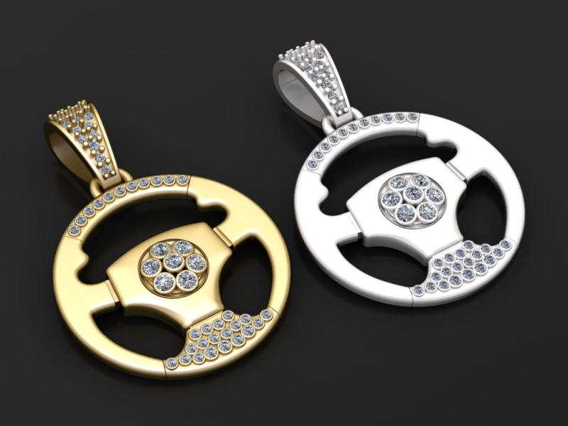 WIDOCZNY ZŁOTY WISIOREK Model do druku 3D .c4d .max .obj .3ds .fbx .stl .blend