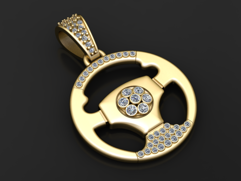 WIDOCZNY ZŁOTY WISIOREK Model do druku 3D