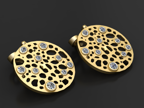 EARING GOLD PENDANT 3D Принт Модель