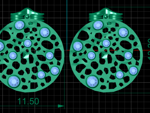 EARING GOLD PENDANT 3D Принт Модель