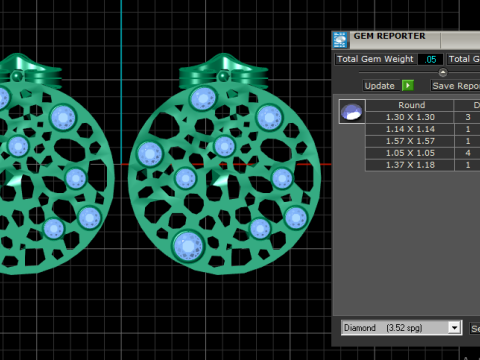 EARING GOLD PENDANT 3D Принт Модель