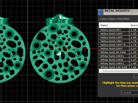 EARING GOLD PENDANT 3D Принт Модель