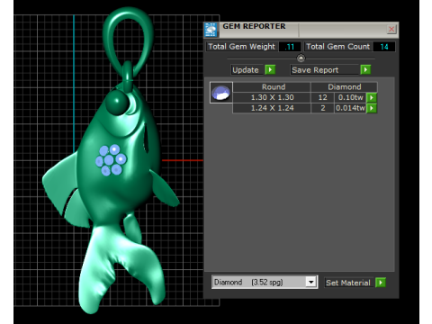 FISH GOLD PENDANT 3Dプリントモデル