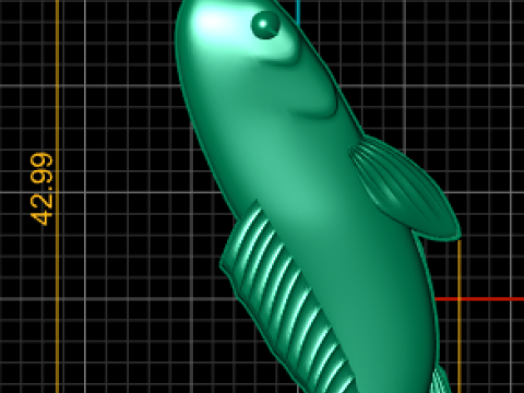 Fish Gold Pendant 3D 프린트 모델