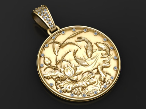 3D GOLD PENDANT Modello di stampa 3D