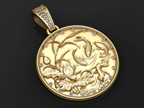 3D GOLD PENDANT 3D Print Model