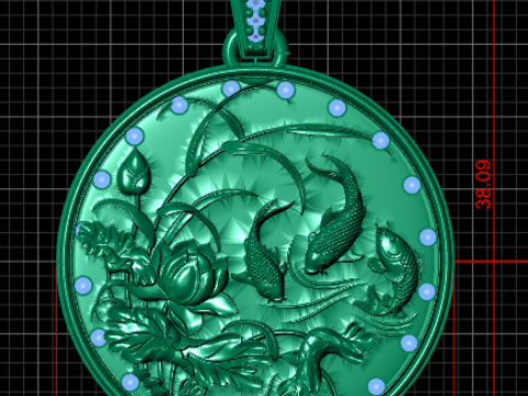 3D GOLD PENDANT Modello di stampa 3D