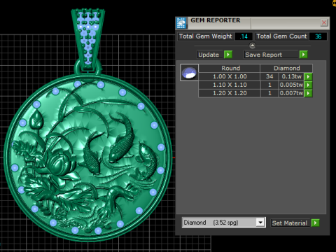 3D GOLD PENDANT Modello di stampa 3D