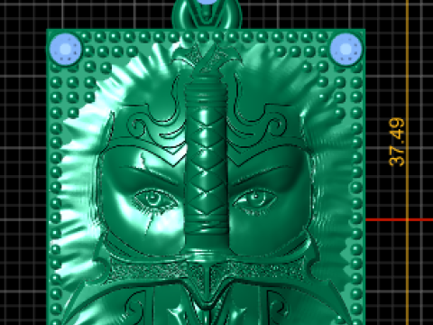Squar men faces pendant 3D Print Model