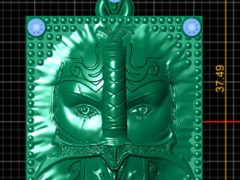 Squar men faces pendant 3D Print Model