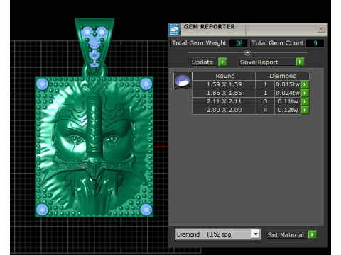 Squar men faces pendant 3D Print Model