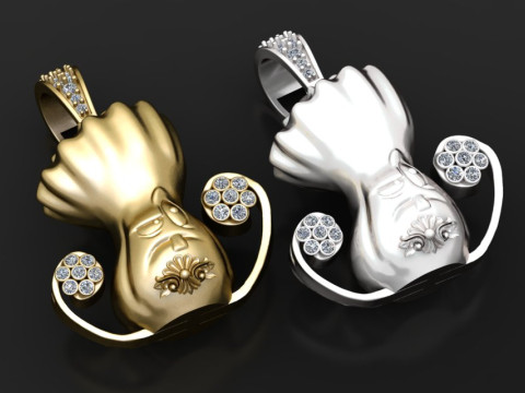 3D GOLD PENDANT Modèles 3D en vedette