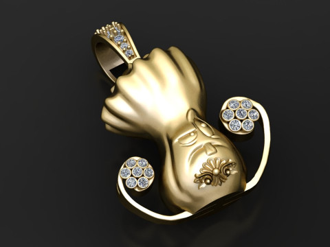 3D GOLD PENDANT 3D Print Model
