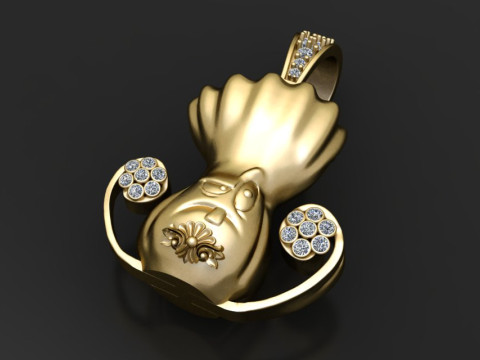 3D GOLD PENDANT 3D Print Model