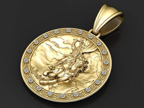 3D GOLD PENDANT 3D Print Model