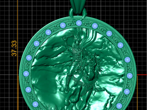 3D GOLD PENDANT 3D Print Model
