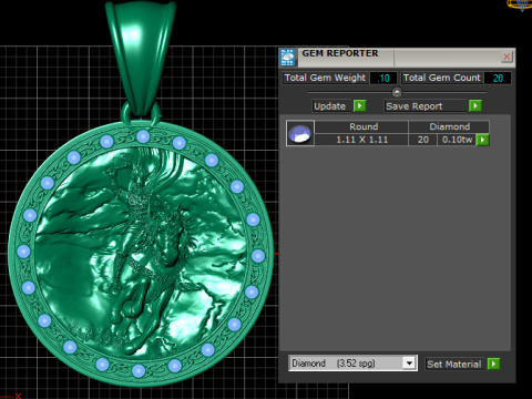 3D GOLD PENDANT 3D Print Model