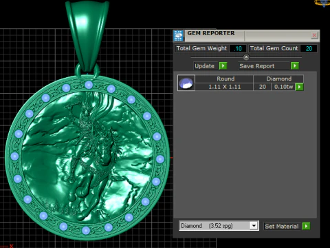 3D GOLD PENDANT 3D Print Model