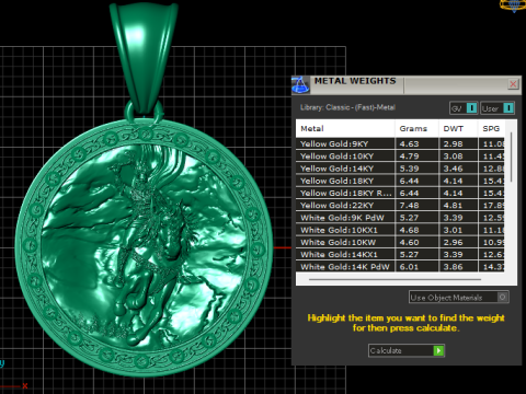 3D GOLD PENDANT 3D Print Model