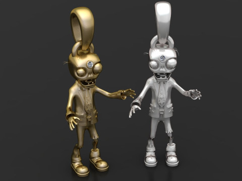 SKULL MEN PENDANT 3Dプリントモデル