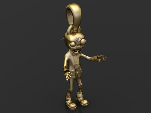 SKULL MEN PENDANT 3D 打印模型