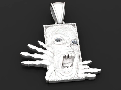 SQUAR FACES PENDANT 3D Print Model
