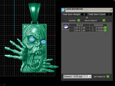 SQUAR FACES PENDANT Modello di stampa 3D