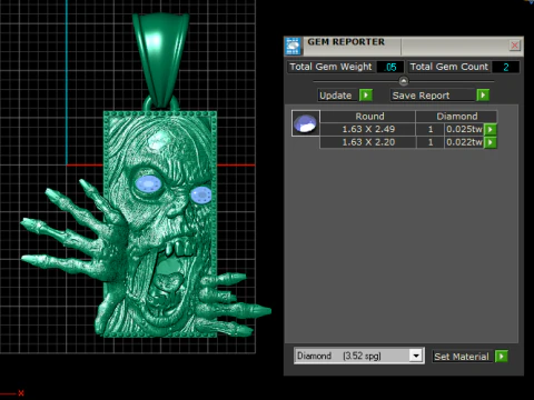 SQUAR FACES PENDANT 3D Print Model