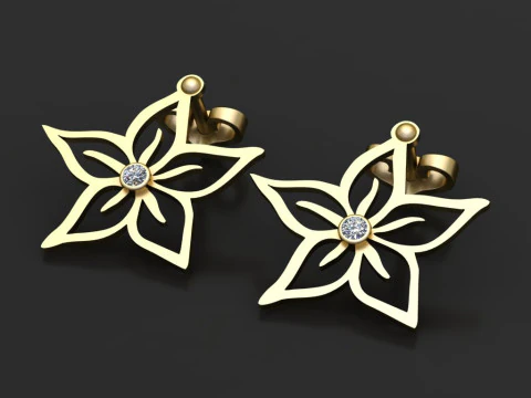 STAR FLOWER PENDANT 3D Print Model