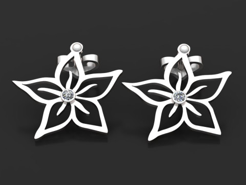 STAR FLOWER PENDANT 3D Print Model