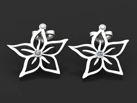 STAR FLOWER PENDANT 3D Print Model