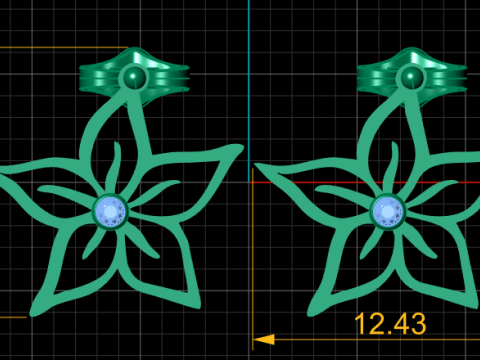 STAR FLOWER PENDANT 3D Print Model