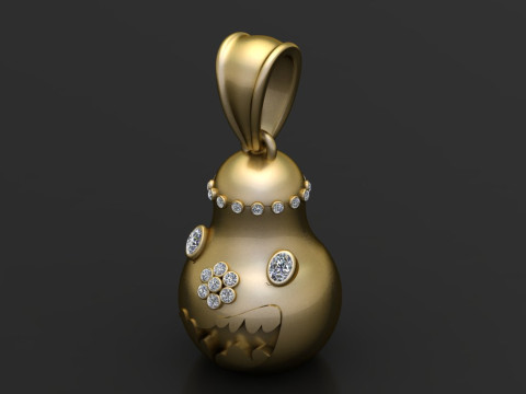 3D GOLD PENDANT Model Cetak 3D