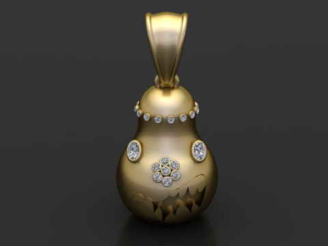 3D GOLD PENDANT Model Cetak 3D