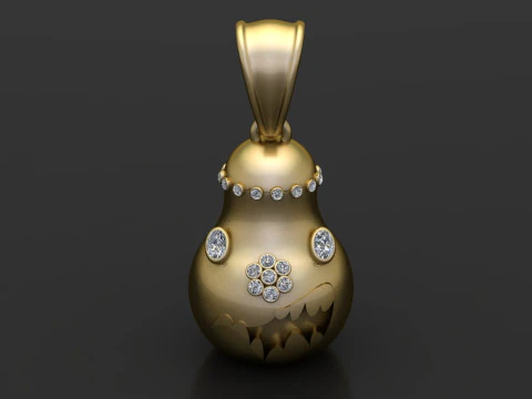 3D GOLD PENDANT 3D Print Model