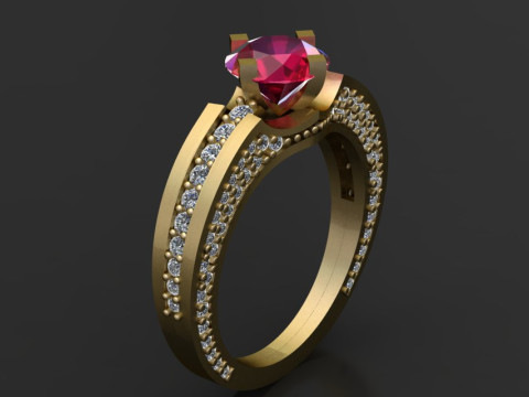 3D GOLD RING PENDANT 3D Принт Модель