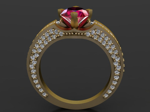 3D GOLD RING PENDANT 3D Принт Модель